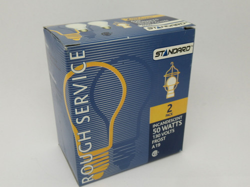 Standard 50A19/F/RS/130V/STD/2P Frosted Incandescent Lamp 30W 4000Hrs 2-Pk NEW