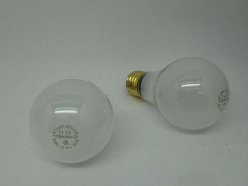 Standard 50A19/F/RS/130V/STD/2P Frosted Incandescent Lamp 30W 4000Hrs 2-Pk NEW