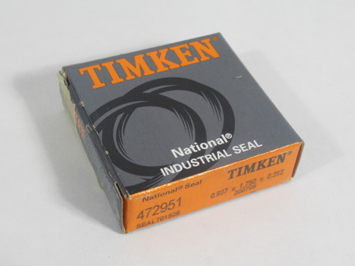 Timken 472951 Oil Seal 0.937" Shaft 1.754" OD 0.312" W NEW