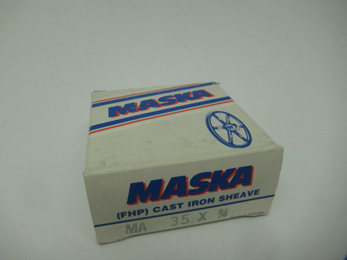 Maska MA35X3/4 Fixed Bore Sheave 3/4" Bore Cast Iron NEW