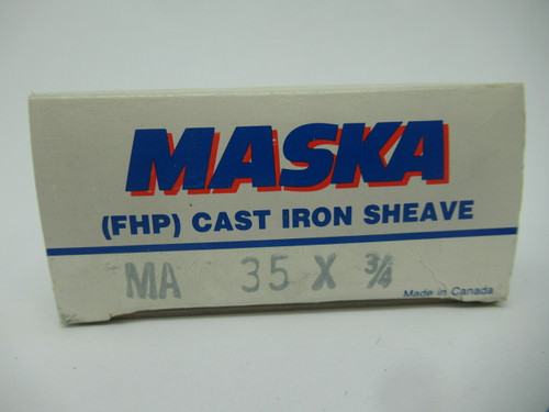 Maska MA35X3/4 Fixed Bore Sheave 3/4" Bore Cast Iron NEW