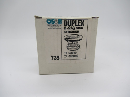 OS&B 735 Duplex Sink Strainer 2" to 2-1/2" *SEALED* NEW