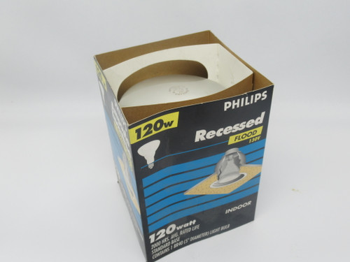 Philips 120BR/FL60/130V 811592 Indoor Flood Lamp 120W 130V 2000Hrs. 5"Dia. NEW