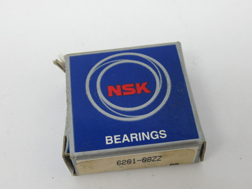 NSK 6201-08ZZ Ball Bearing 1/2" Bore 30mm Outer Diameter 10mm Width NEW