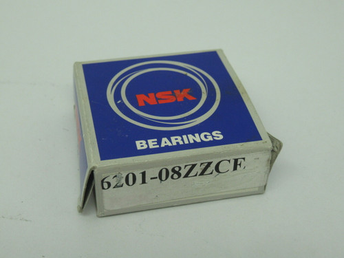 NSK 6201-08ZZCE Single Row Ball Bearing 1/2" Bore 1.26" OD 0.394" Width NEW