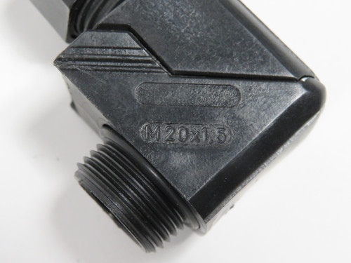Sealcon ED20MA-BK-N-O Nylon Elbow Strain Relief Fitting M20x1.5 0.24-0.47" NOP