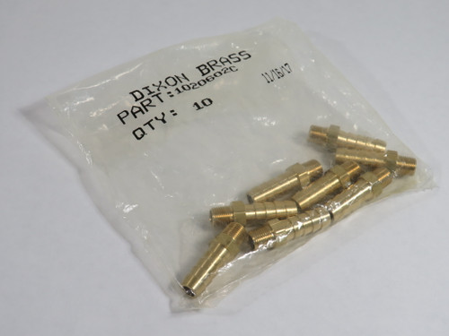 Dixon 1020602C Brass Barb Fitting 3/8" Hose ID x 1/8" Male NPT *Open* 8-Pk NWB