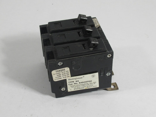 Westinghouse BAB3070H Circuit Breaker 70A 240VAC 3-Pole USED