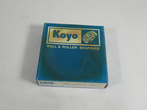 Koyo 6311ZZC3 Deep Groove Ball Bearing 55mm B x 120mm OD x 29mm W *SEALED* NEW