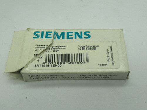 Siemens 3RT1916-1EH00 Surge Suppressor 12-250VDC DAMAGED BOX NEW