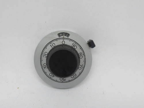 Vishay 21-A-11 Turn Dial 46mm Dia. 0-14 Turns 0-100 Turn Percent 1/4" Shaft USED