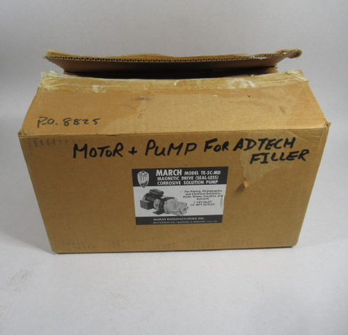 March Manufacturing TE-5C-MD Magnetic Drive Pump W/Motor 0.2HP 115/230V NEW