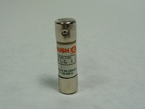 Brush MCL-8 Fast Acting Fuse 3A 600V USED
