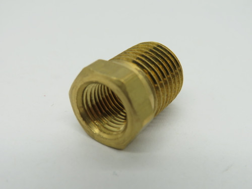 Parker 209P-4-2 Brass Hex Bushing 1/4" Male NPT x 1/8" Female NPT Lot of 3 NOP