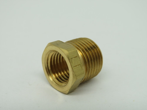 Generic Brass Hex Bushing 3/8" Male NPT x 1/4" Female NPT Lot of 10 NOP