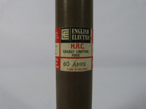 English Electric C60HR Energy Limiting Fuse 60A 600V USED