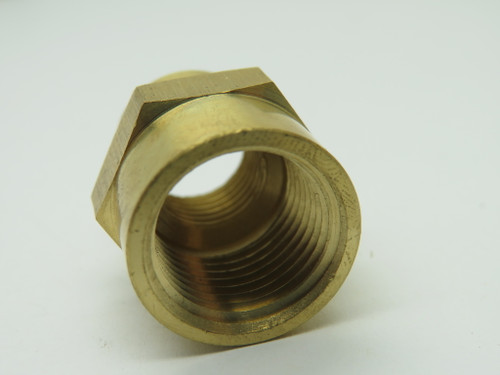 Generic Brass Reducer Coupling 3/8" Female NPT x 1/4" Female NPT Lot of 2 NOP
