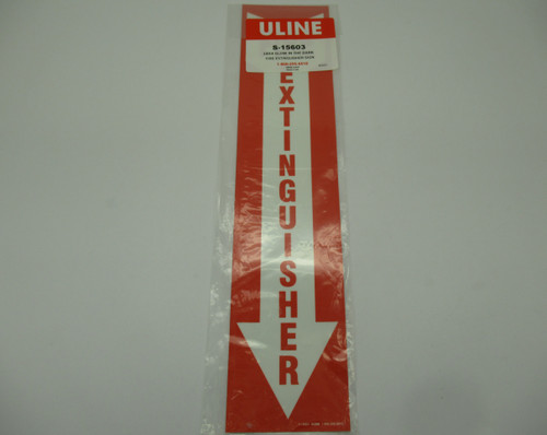 Uline S-15603 18X4" Glow In The Dark Fire Extinguisher Sign NEW