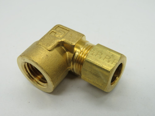 Parker 170C-6-4 Brass Compression Elbow Fitting 3/8" Tube x 1/4" Female NPT NOP