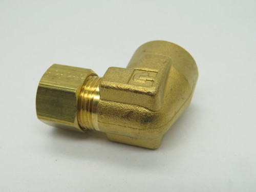 Parker 170C-6-4 Brass Compression Elbow Fitting 3/8" Tube x 1/4" Female NPT NOP