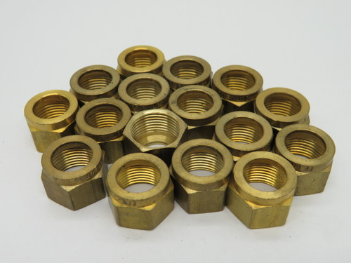 Fairview 1461-8 Brass D.O.T. Compression Nut 1/2" Tube Lot of 16 USED
