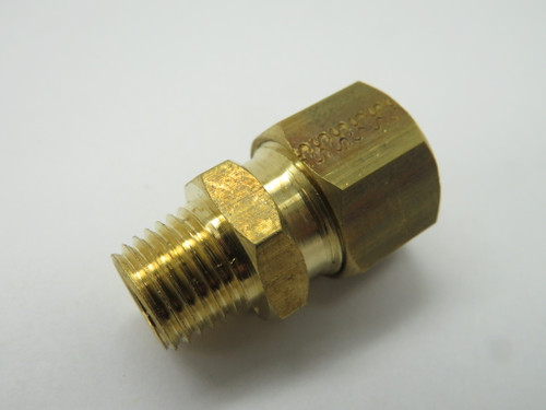 Generic Brass Compression Connector 1/2" Tube x 1/4" Male NPT Lot of 10 NOP