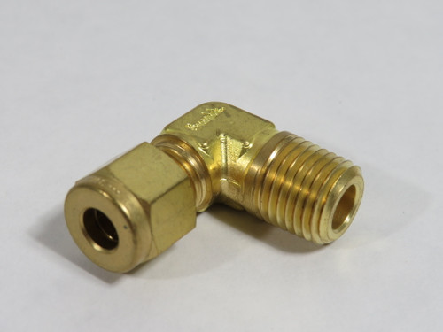 Swagelok B-400-2-4 Brass Compression Elbow 1/4" Tube x 1/4" Male NPT NOP