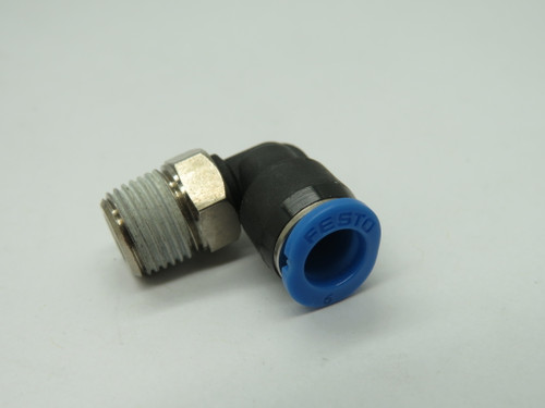Festo 153336 QSML-1/8-6 Mini Push-In L-Fitting R1/8" 6mm Tubing OD Lot of 10 NOP