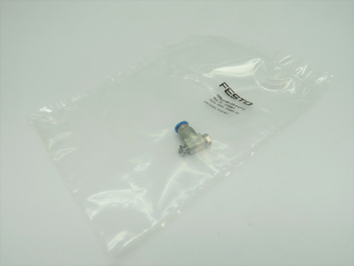 Festo 175057 GRLO-M5-QS-4-LF-C Throttle Valve M5 x 4mm Tubing OD 0-10bar NWB