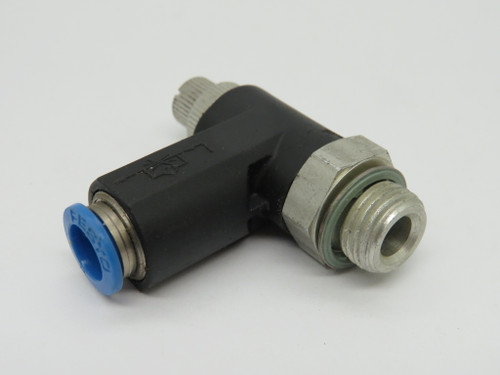 Festo 162968 GRLA-1/4-QS-8-B One-Way Flow Control Valve G1/4" x 8mm Tubing USED