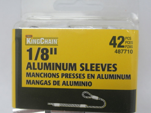 King Chain 487710 1/8" Aluminum Sleeves 42-Pack NEW
