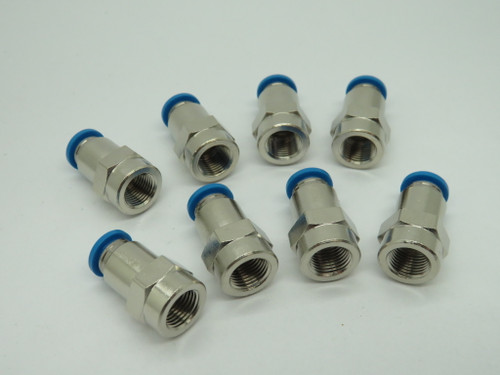 Festo 153023 QSF-1/8-6-B Push-In Fitting G1/8"  x 6mm Tubing OD Lot of 8 NWB