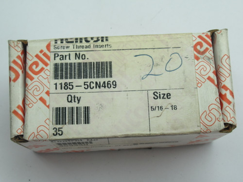 Helicoil 1185-5CN469 Screw Thread Inserts 5/16-18 Size *Lot of 8* NEW