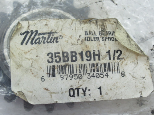 Martin 35BB19H-1/2 Ball Bearing Idler Sprocket 0.3750" Pitch 0.500" Bore NWB