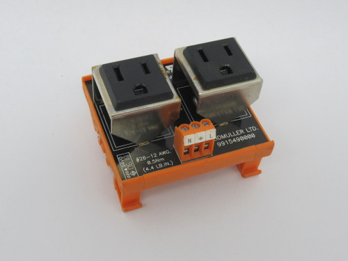 Weidmuller 9915490000 Duplex Outlet Module 125V 15amp USED