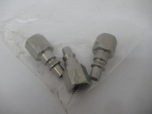 Foster 210-11S/S Steel Quick Disconnect Plug 1/4" Plug & FPT Lot of 3 NOP