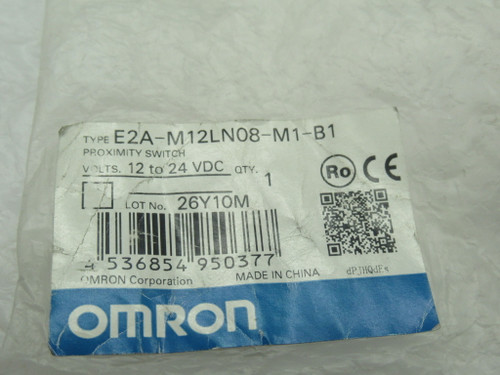 Omron E2A-M12LN08-M1-B1 Proximity Sensor 12-24 VDC NWB