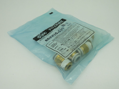 SMC KQ2H10-03S Push-In Male Connector R3/8" Thread x 10mm Tubing OD 5-Pack NWB