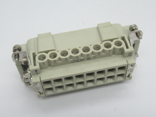 ILME CNEM-16-T Connector Male 16-Pin 500V 16A 6kV USED