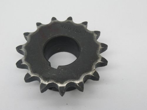 Generic 40B15X1 Roller Chain Sprocket 1" Bore 15 Teeth 40 Chain 1/2" Pitch USED