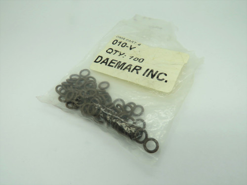 Daemar 010-V Viton O-Ring 0.239" ID 0.070" W 1/4" Nom ID Lot of 78 NWB