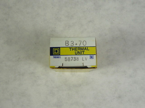 Square D B3.70 Overload Relay Thermal Unit ! NEW !