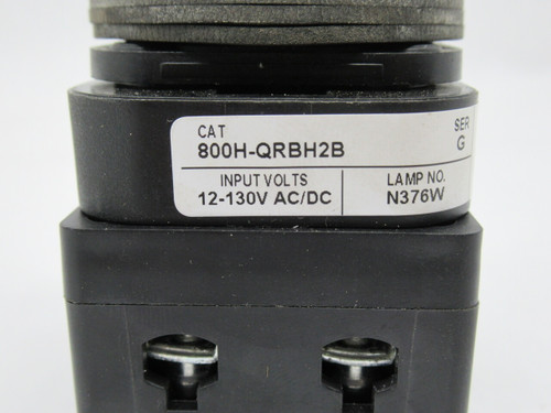 Allen-Bradley 800H-QRBH2B Ser G Push Button 12-130V Blue Extended 1NO 1NC USED