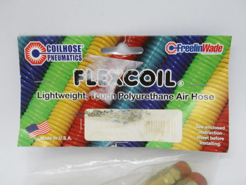 Freelin-Wade PU14-106-R FlexCoil Air Hose Assembly 1/4"ID 1/4"MPT 145PSI NWB