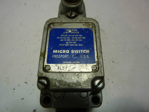 Micro Switch 1LS1 Limit Switch 10 Amp 1/3 HP 120/240V USED