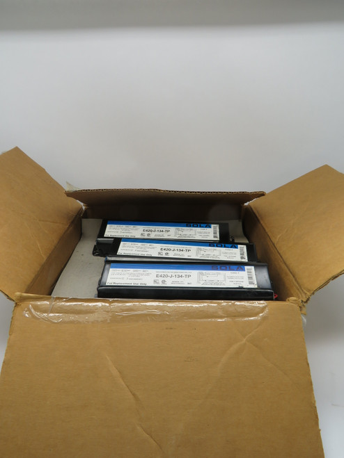 SOLA E420-J-134-TP Rapid Start Ballast 347V 0.15A 60Hz Lot of 7 SHELF WEAR NEW