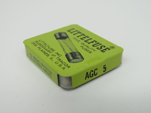 Littelfuse AGC-5 Fast-Acting Glass Fuse 5A 32V 5-Pack NEW