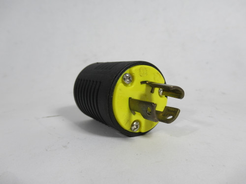 Pass & Seymour PSL515P Turnlok Plug 15A 125V 2P 3Wire BLACK/YELLOW USED