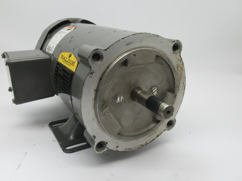 Baldor Motor 1HP 1725RPM 208-230/460V 56C TEFC 3Ph 3.7-3.4/1.7A 60Hz USED