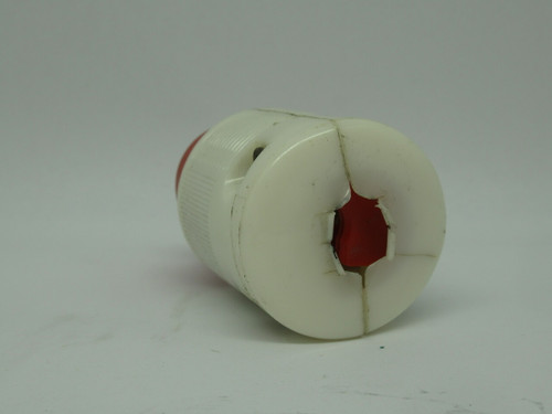 Leviton 2313-R Grounded Spec Grade Connector 20A 125V 2P 3Wire RED/WHITE USED